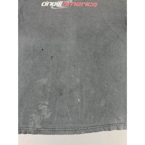 Vintage Y2K Oneill America Skate Surf Thrashed Black Long Sleeve Shirt Punk Tee - Picture 5 of 13